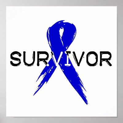 Blue Ribbon- Survivor Print by HarvickDesigns