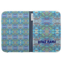 Blue Ribbon Swirls Kindle Keyboard Covers