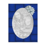 Blue Ribbon Template Postcard