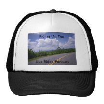 Blue Ridge Motorcycle Mountains Road and Trees Hats