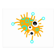 Blue Ringed Germ Post Card