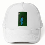 Blue Robed Geisha Girl Mesh Hat