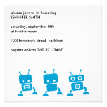 Blue Robot Baby Shower Invitation