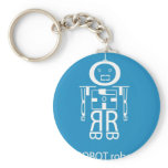Blue Robot Key Chains