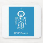 Blue Robot Mousepad