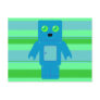 Blue Robot Postcard