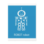 Blue Robot Postcard