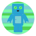 Blue Robot Stickers