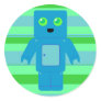 Blue Robot Stickers