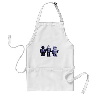 blue robots apron by vintage_robots