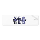 blue robots bumper sticker bumper stickers