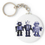blue robots keychain