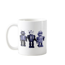 blue robots mug