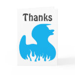 Blue Rockabilly Duck Thanks Cards