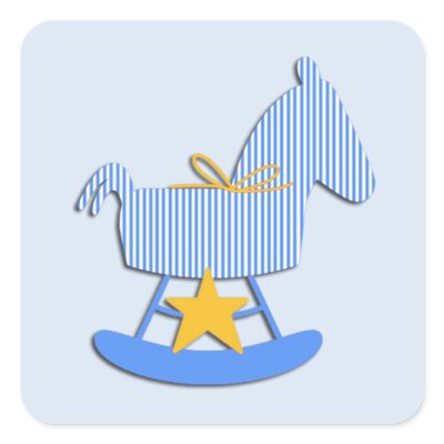 Blue Rocking Horse Baby Sticker by StarStock