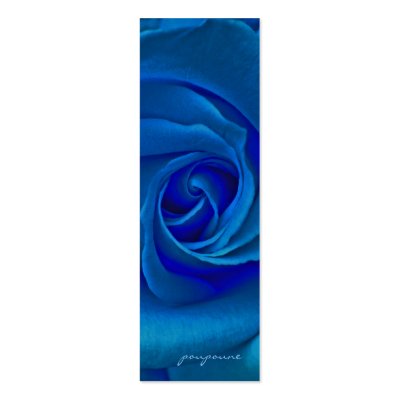 blue rose bookmark business cards by poupoune
