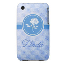 Blue Rose customisable, Iphone4s case iPhone 3 Covers