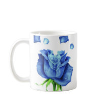 Blue Rose Flower Painting - Multi Mug