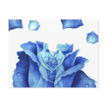 Blue Rose Flower Painting - Multi