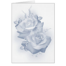 Blue Rose Greeting Card