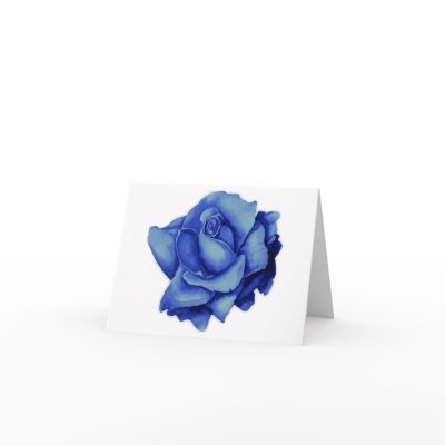 blue rose image notecard by yioryia