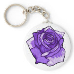 Blue Rose Keychain
