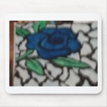 BLUE ROSE MOUSE PAD