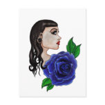 blue rose tattoo postcard