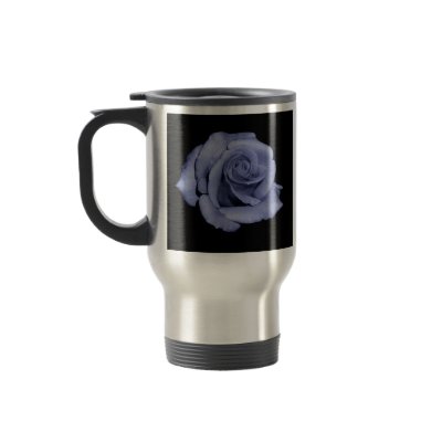 Blue rose travel commuter mug by Rowood