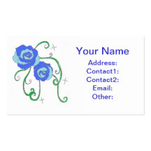 Blue Roses Business Card Templates