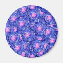 Blue roses fridge magnets