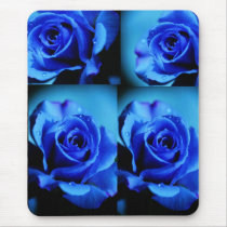 Blue roses mousepad