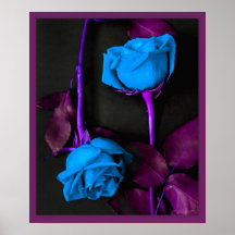 Blue Roses Print