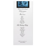 BLUE ROSES Wedding Program Announcement rack cards