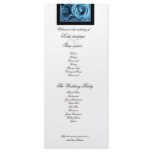 BLUE ROSES Wedding Program Announcement rack cards