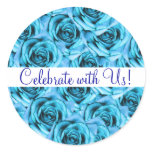 Blue Roses Wedding Sticker
