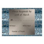 Blue RSVP Card Personalized Invite