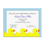 Blue Rubber Ducky Shower Invitation