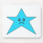 Blue Sad Star mousepads