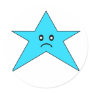 Blue Sad Star Sticker