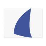 blue sail icon sailing post cards