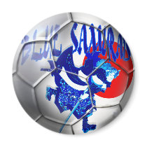 Blue Samurais - Samurai Blue Japan Soccer Gifts Fridge Magnet