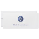 Blue Sand Dollar Modern Wedding Invitation