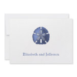 Blue Sand Dollar Modern Wedding Invitation