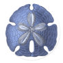 Blue Sand Dollar Round Stickers