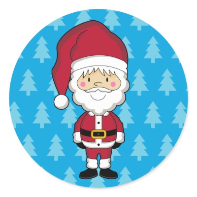 Blue Santa Claus Christmas Sticker by markmurphycreative