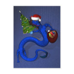 Blue Santa Dragon postcards