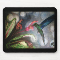 BLUE SAPPHIRE HUMMING BIRD MOUSEPAD