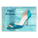 Blue Satin Ball Gown Pump