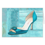Blue Satin Ball Gown Pump